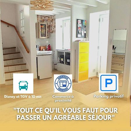L'Essentiel, Proche De Disneyland Paris 2 Chambres Et 2 Sdb Chessy  Luaran gambar